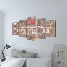 Modulārā foto glezna "home sweet home" 100 x 50 cm