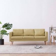Trīsvietīgs dīvāns, zaļš audums