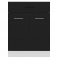 Apakšējais skapītis ar atvilktnēm, melns, 60x46x81,5 cm