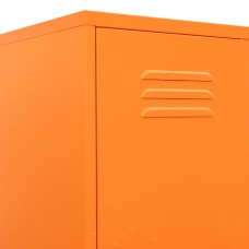 Ģērbtuves skapis, 35x46x180 cm, tērauds, oranžs