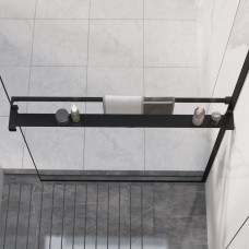 Plaukts dušas sienai, melns, 90 cm, alumīnijs