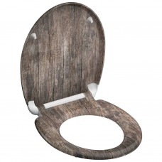 Schütte duroplast tualetes sēdeklis old wood, lēnā aizvēršana