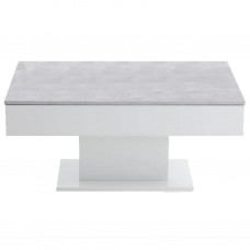 Fmd kafijas galdiņš, betona pelēka un balta krāsa
