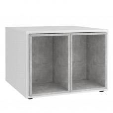 Fmd kafijas galdiņš ar 2 galdiņiem, 67,5x67,5x50 cm, balta un betona