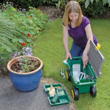 Draper tools dārza darbarīku kaste un sēdeklis, 56x27,2x30,4 cm, zaļa