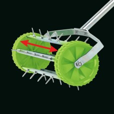 Draper tools zālāja aerators, manuāls, 450 mm, zaļš