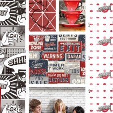 425296 urban friends & coffee wallpaper billboards small blue and red