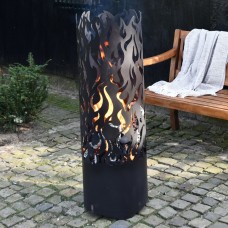 Esschert design ugunskura grozs flames, oglekļa tērauds, melns, ff408