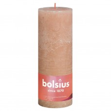 Bolsius cilindriskas sveces shine, 4 gab., 190x68 mm, dūmakaini rozā