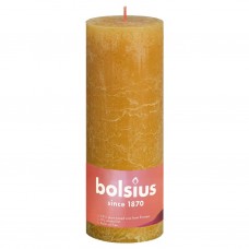 Bolsius cilindriskas sveces shine, 4 gab., 190x68 mm, dzeltenas