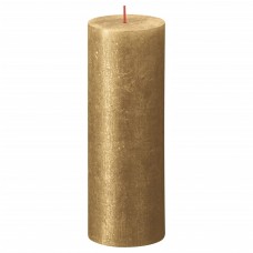Bolsius cilindriskas sveces shimmer, 4 gab., 190x68 mm, zelta krāsā