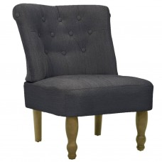 Franču stila atzveltnes krēsli, 2 gab., pelēks audums