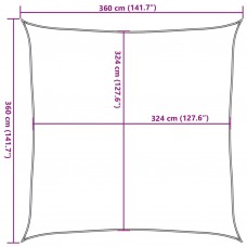 Saulessargs, hdpe, kvadrāta forma, 3,6x3,6 m, balts