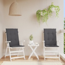 Dārza krēslu spilveni, 2 gab., pelēki, 120x50x3 cm, audums