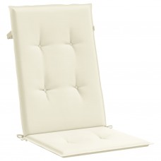 Dārza krēslu spilveni, 4 gab., krēmkrāsas, 120x50x3 cm, audums