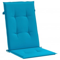 Dārza krēslu spilveni, 2 gab., zili, 120x50x3 cm, audums