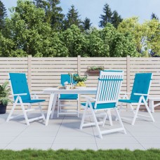 Dārza krēslu spilveni, 4 gab., zili, 120x50x3 cm, audums
