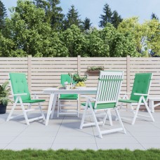 Dārza krēslu spilveni, 4 gab., zaļi, 120x50x3 cm, audums