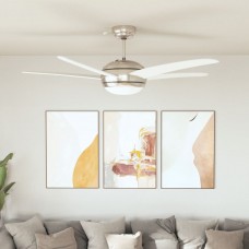Griestu ventilators ar lampu, 128 cm, dekoratīvs, balts