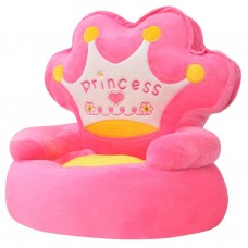 Bērnu atpūtas krēsls, rozā plīšs