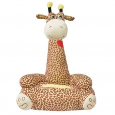 Bērnu atpūtas krēsls, žirafe, brūns plīšs