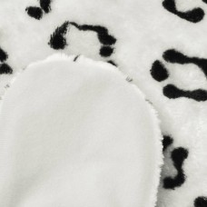 Leoparda paklājs, 139 cm, balts plīšs