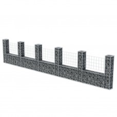 Gabions, u-forma, cinkots tērauds, 570x20x100 cm