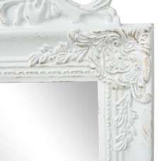 Brīvi stāvošs spogulis, baroka stils, 160x40 cm, balts