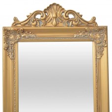 Baroka stila grīdas spogulis, 160x40 cm, zelta krāsā