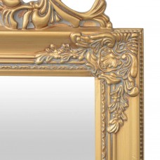 Baroka stila grīdas spogulis, 160x40 cm, zelta krāsā