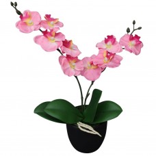 Mākslīgais augs, orhideja ar podiņu, 30 cm, rozā