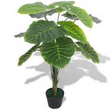 Mākslīgais augs, kolokāzija ar podiņu, 85 cm, zaļa
