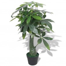Mākslīgais augs, naudas koks ar podu, 85 cm, zaļš