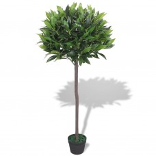 Mākslīgais augs, dižciltīgais laurs ar podiņu, 125 cm, zaļš