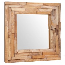 Spogulis, dekoratīvs, 60x60 cm, kvadrāta forma, tīkkoks