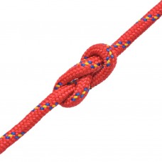Pietauvošanās virve, 6 mm, 100 m, polipropilēns, sarkana