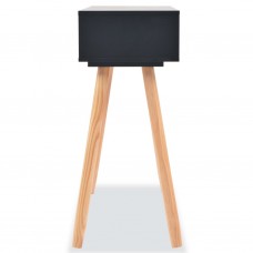 Konsoles galdiņš, priedes masīvkoks, 80x30x72 cm, melns