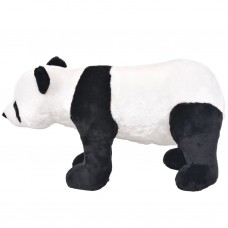 Rotaļu panda, xxl, plīšs, melna ar baltu