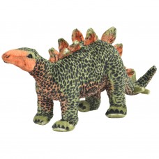 Rotaļu dinozaurs, stegozaurs, zaļš un oranžs plīšs, xxl