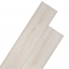 Grīdas dēļi, 5,26 m², 2 mm, klasiski baltas ozolkoka krāsas pvc