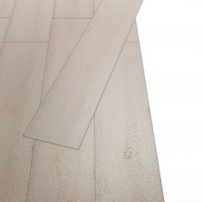 Grīdas dēļi, 5,26 m², 2 mm, klasiski baltas ozolkoka krāsas pvc