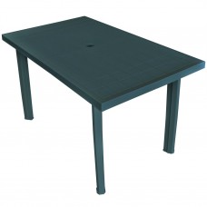 Dārza galds, 126x76x72 cm, zaļa plastmasa