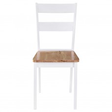 Virtuves krēsli, 2 gab., balts gumijas masīvkoks