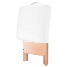 Saliekams masāžas krēsls, 12 cm, biezs sēdeklis, balts