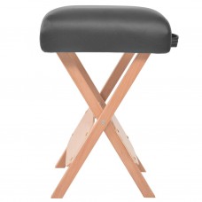 saliekams masāžas krēsls, 12 cm, biezs sēdeklis, melns