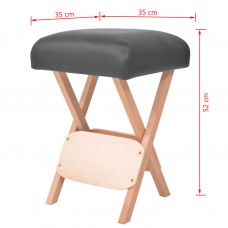 saliekams masāžas krēsls, 12 cm, biezs sēdeklis, melns
