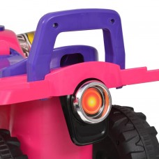 Bērnu rotaļu kvadracikls, ar skaņu un gaismām, rozā ar violetu