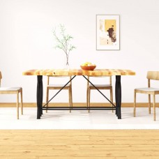 Virtuves galds, 180 cm, neapstrādāts mango masīvkoks