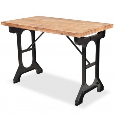 Virtuves galds, 122x65x82 cm, egles masīvkoks