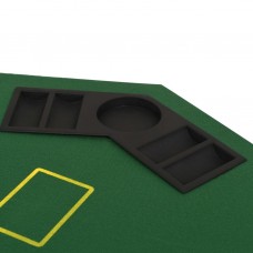 Pokera galda virsma, salokāma, 8 spēlētājiem, astoņstūra, zaļa